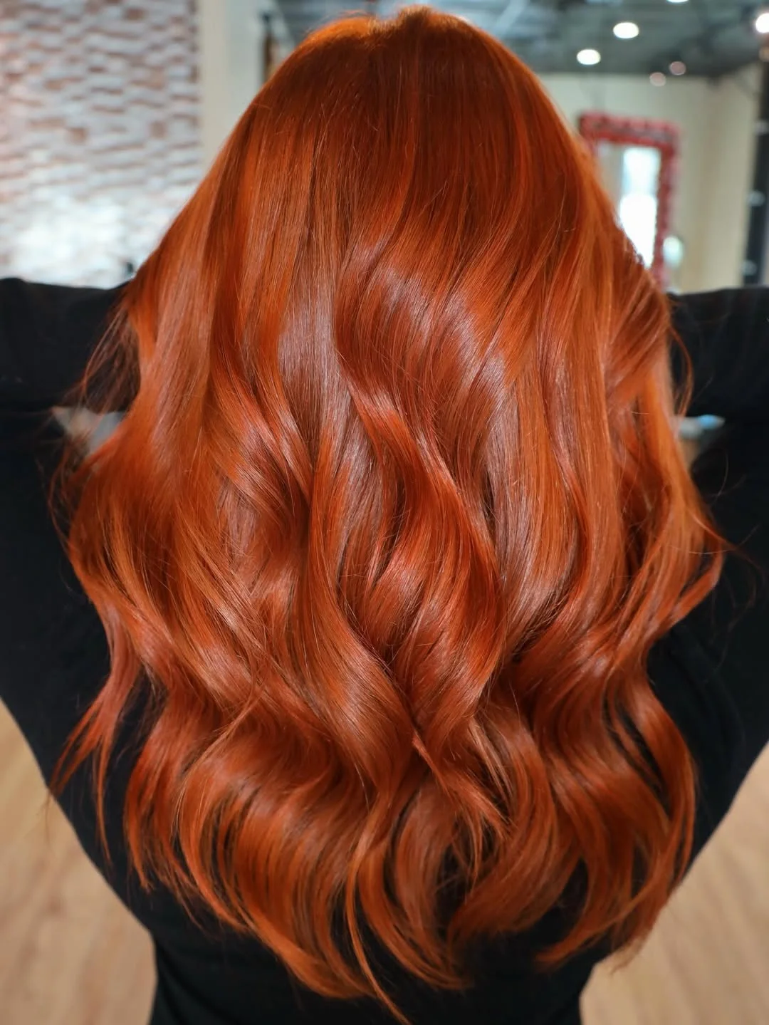 mirror shine summer glossy hair color ideas 2026 Liquid Copper Waves That Catch Every Ray Of Sunlight