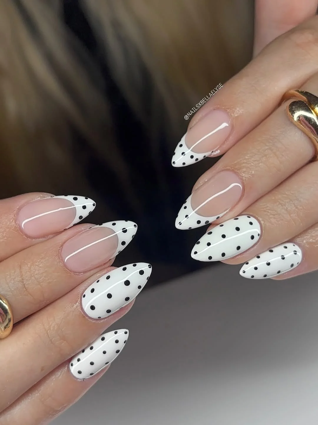 23 polka dot summer nails 2026 Minimalist White French Tips With Polka Dots