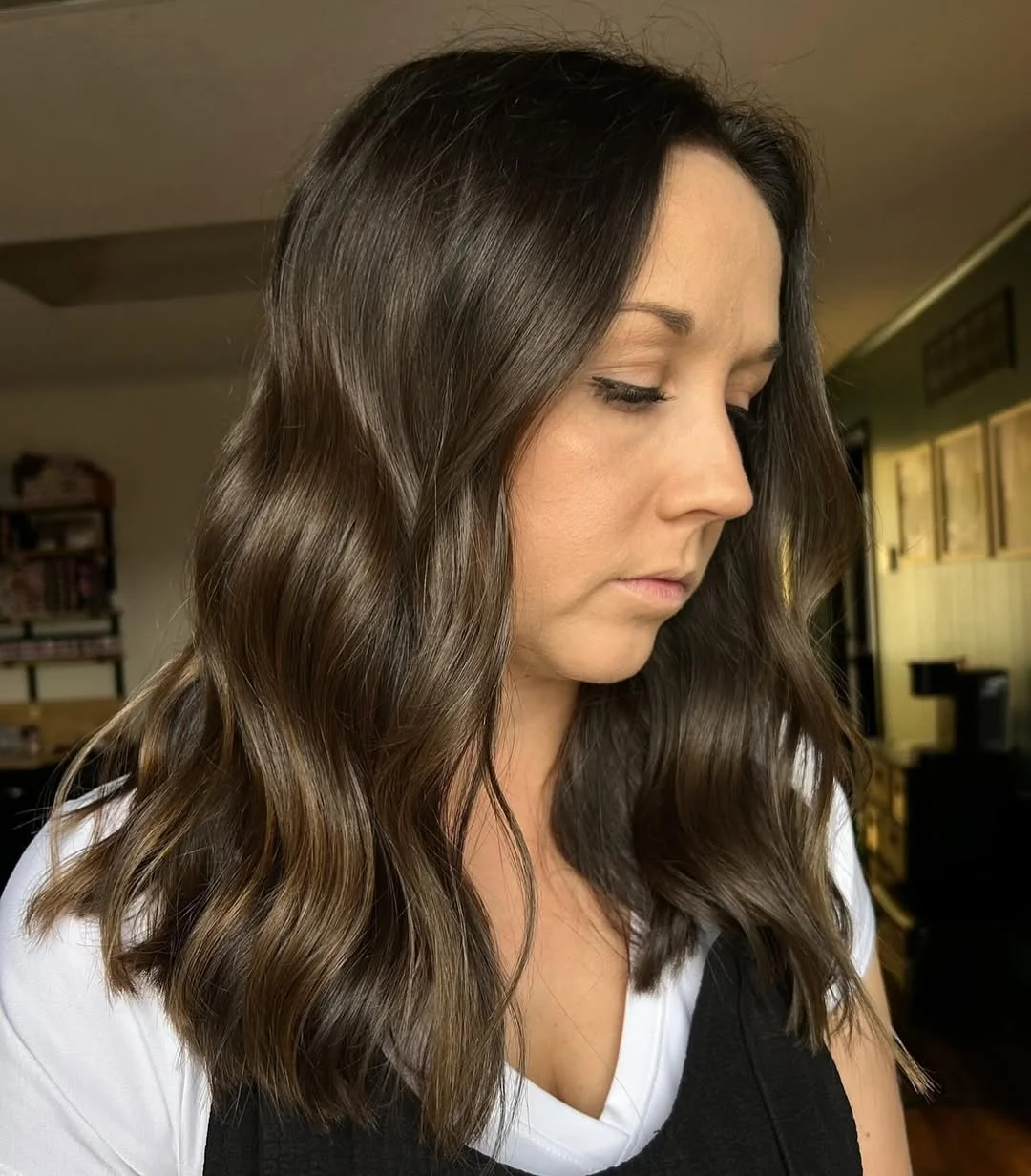 25 rich summer brunette hair color 2026 Soft Espresso Waves With Delicate Sunlit Ribbons
