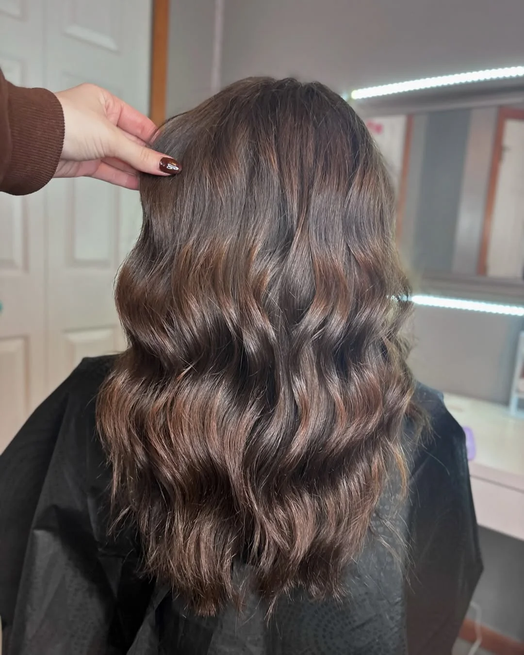 25 rich summer brunette hair color 2026 Cool Cocoa Brunette With Satin Soft Waves