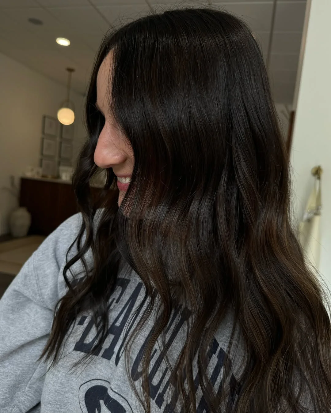 25 rich summer brunette hair color 2026 Soft Black Brunette With Natural Glossy Dimension