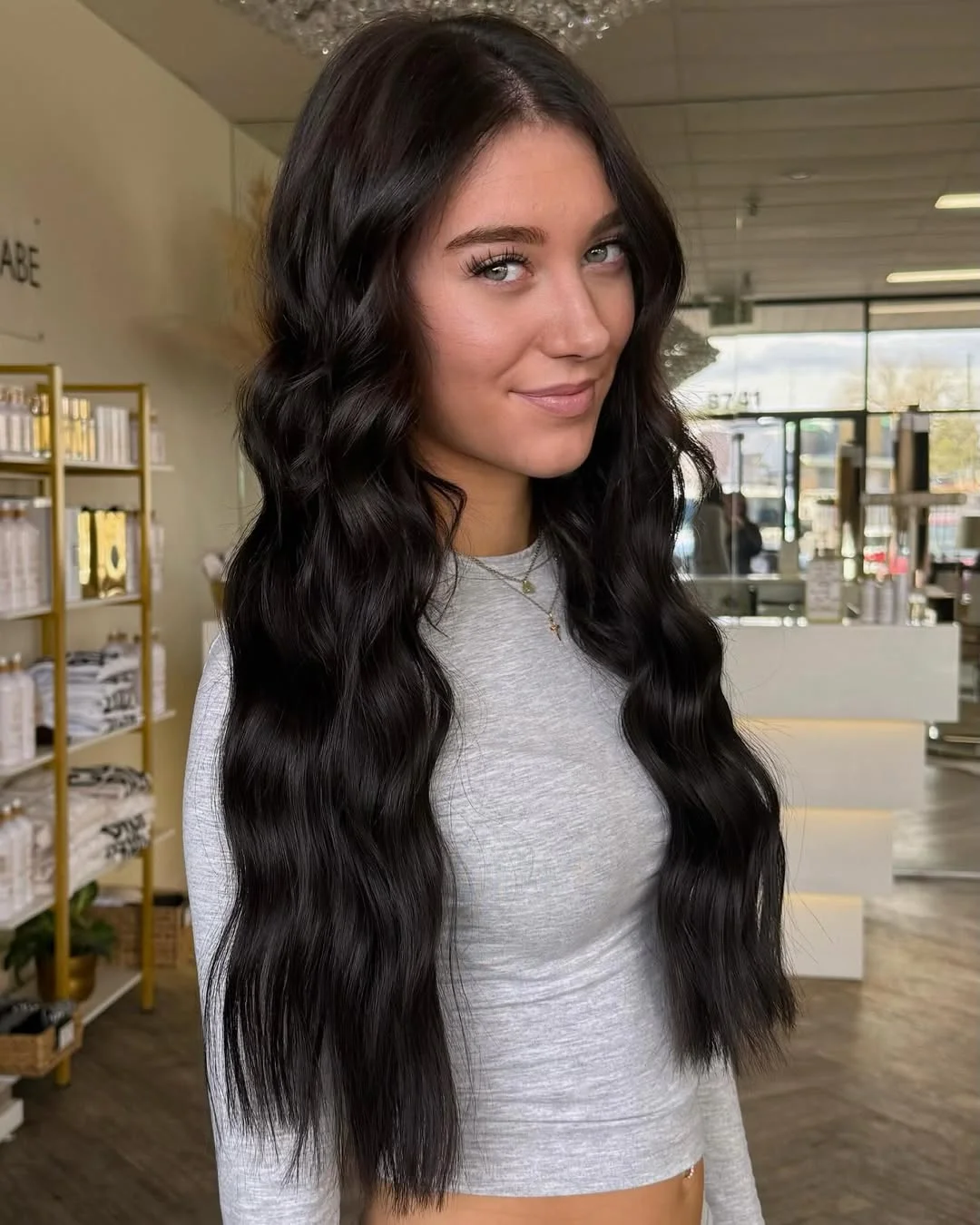 25 rich summer brunette hair color 2026 Ultra Deep Espresso Brunette With Long Mermaid Waves