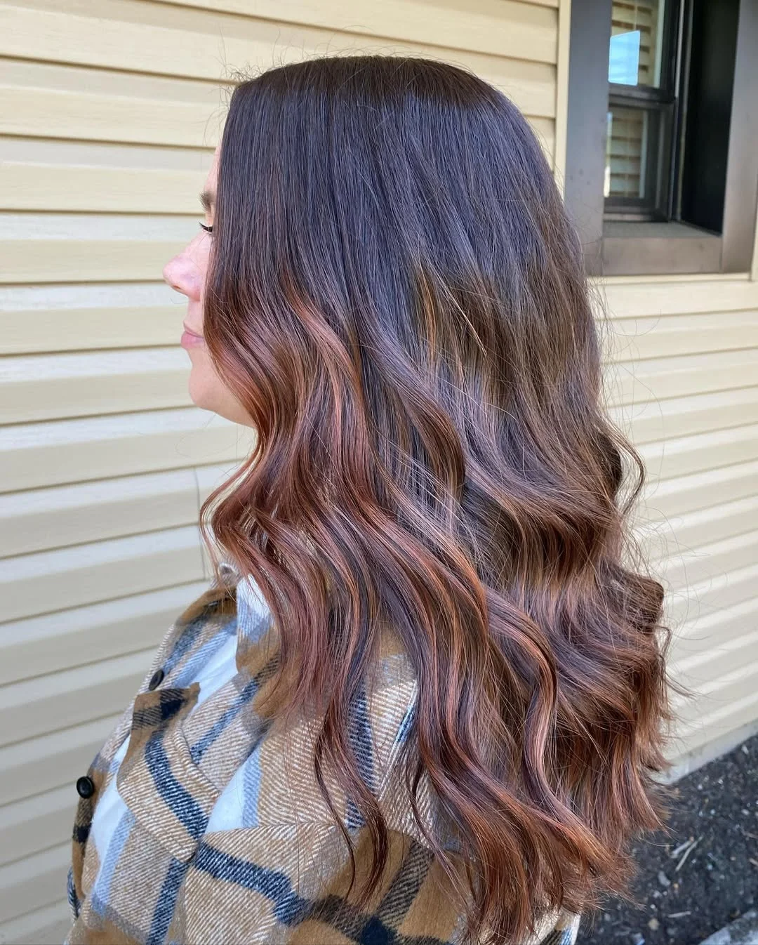 25 rich summer brunette hair color 2026 Cinnamon Ribbon Balayage With Soft Summer Contrast