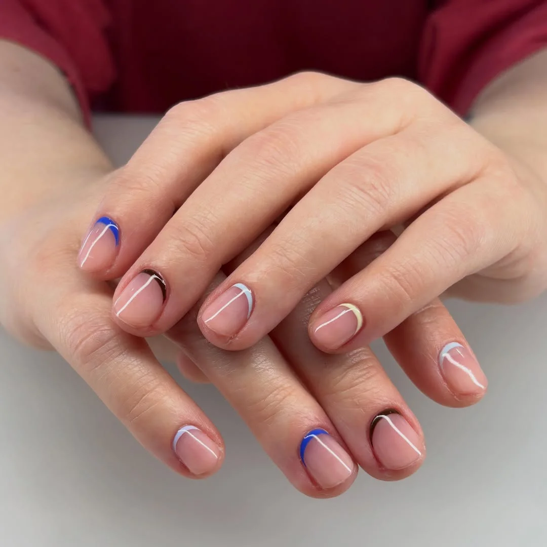 21 short summer nails 2026 Colorful Micro French Tips For A Playful Summer Update