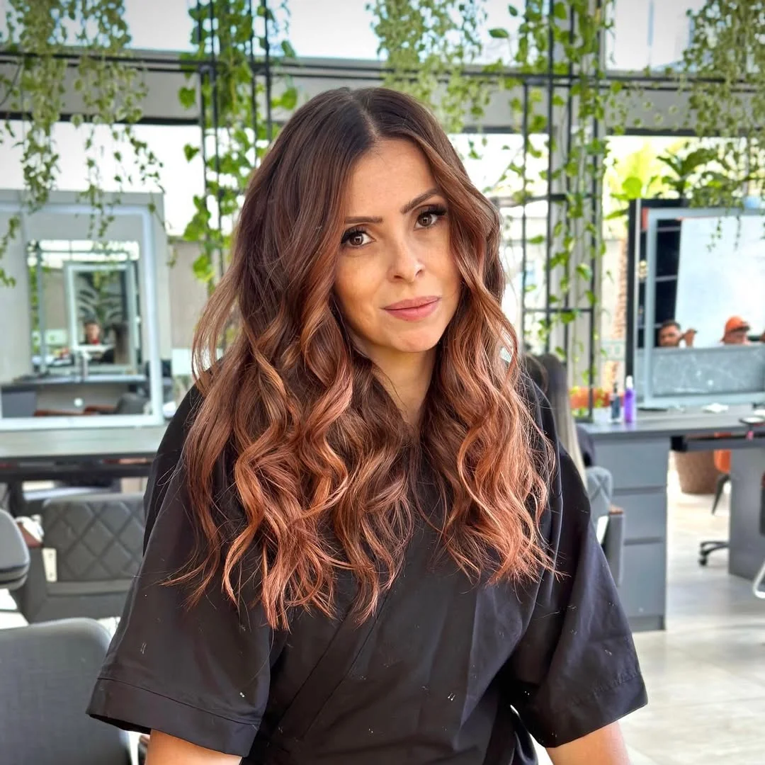 soft summer rose brunette hair color 2026 Soft Rose Brunette With Face-Framing Glow