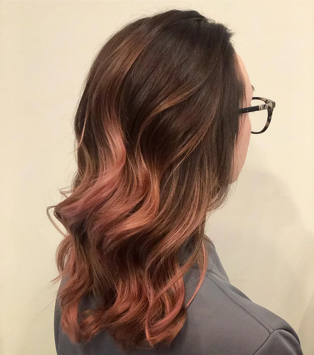 soft summer rose brunette hair color 2026 Rose Melt Brunette With Soft Side Flow