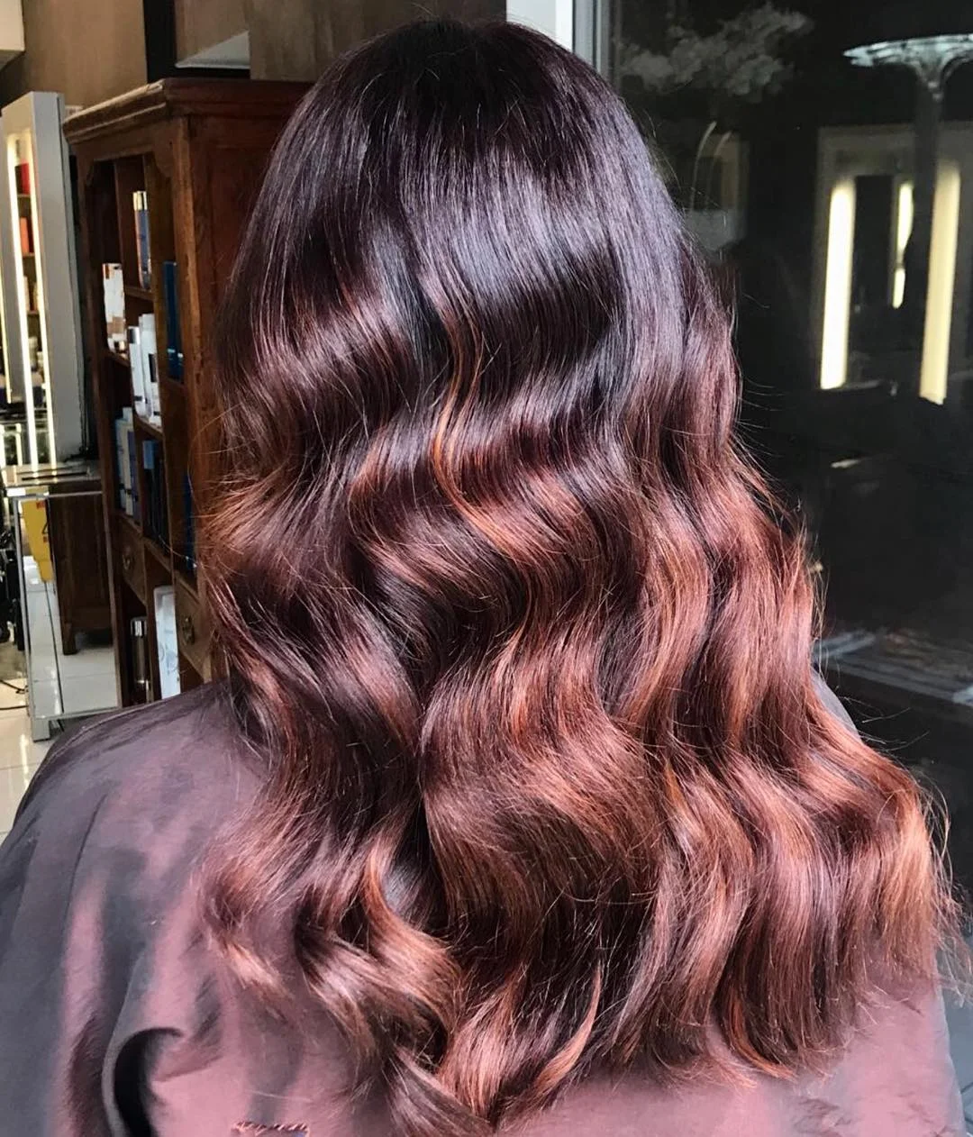 soft summer rose brunette hair color 2026 Rich Chocolate Rose Brunette With Glossy Waves