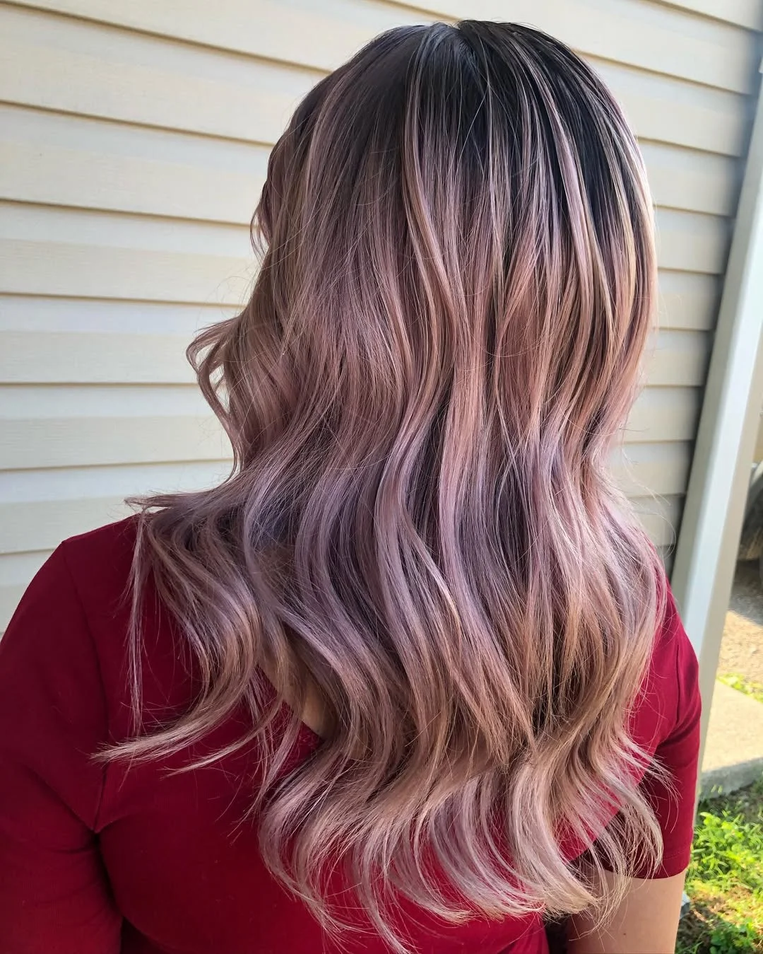 soft summer rose brunette hair color 2026 Cool Rose Brunette With Smoky Blonde Ends