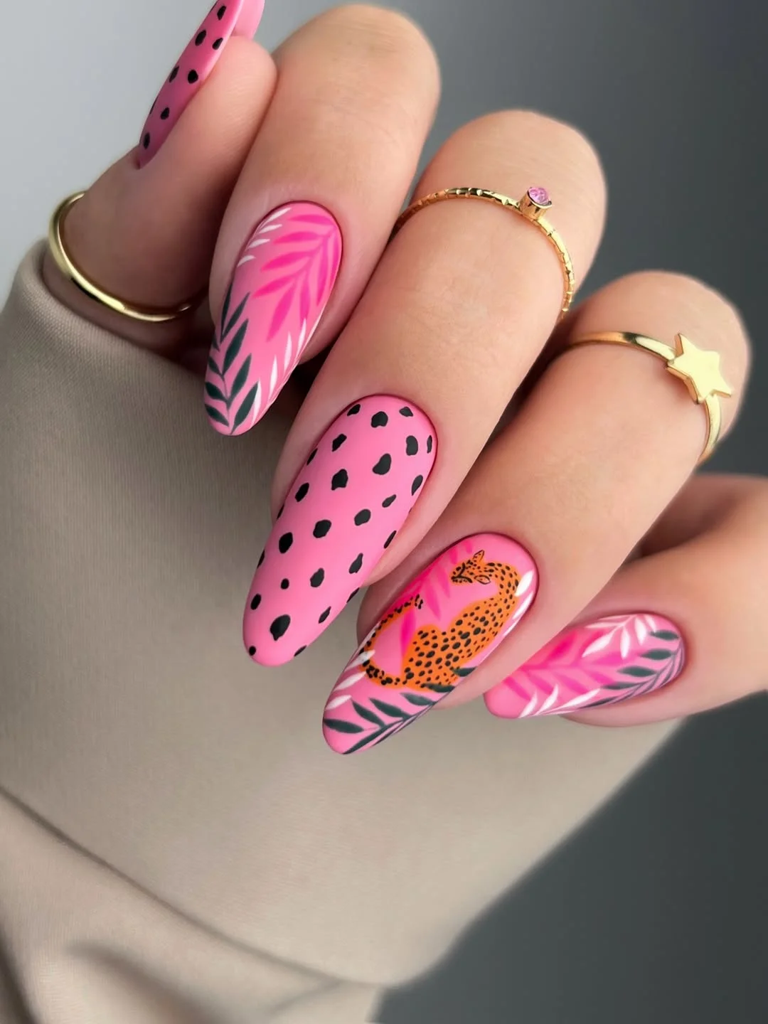 summer beach nails 2026 Hot Pink Tropical Nails With Wild Vacation Energy