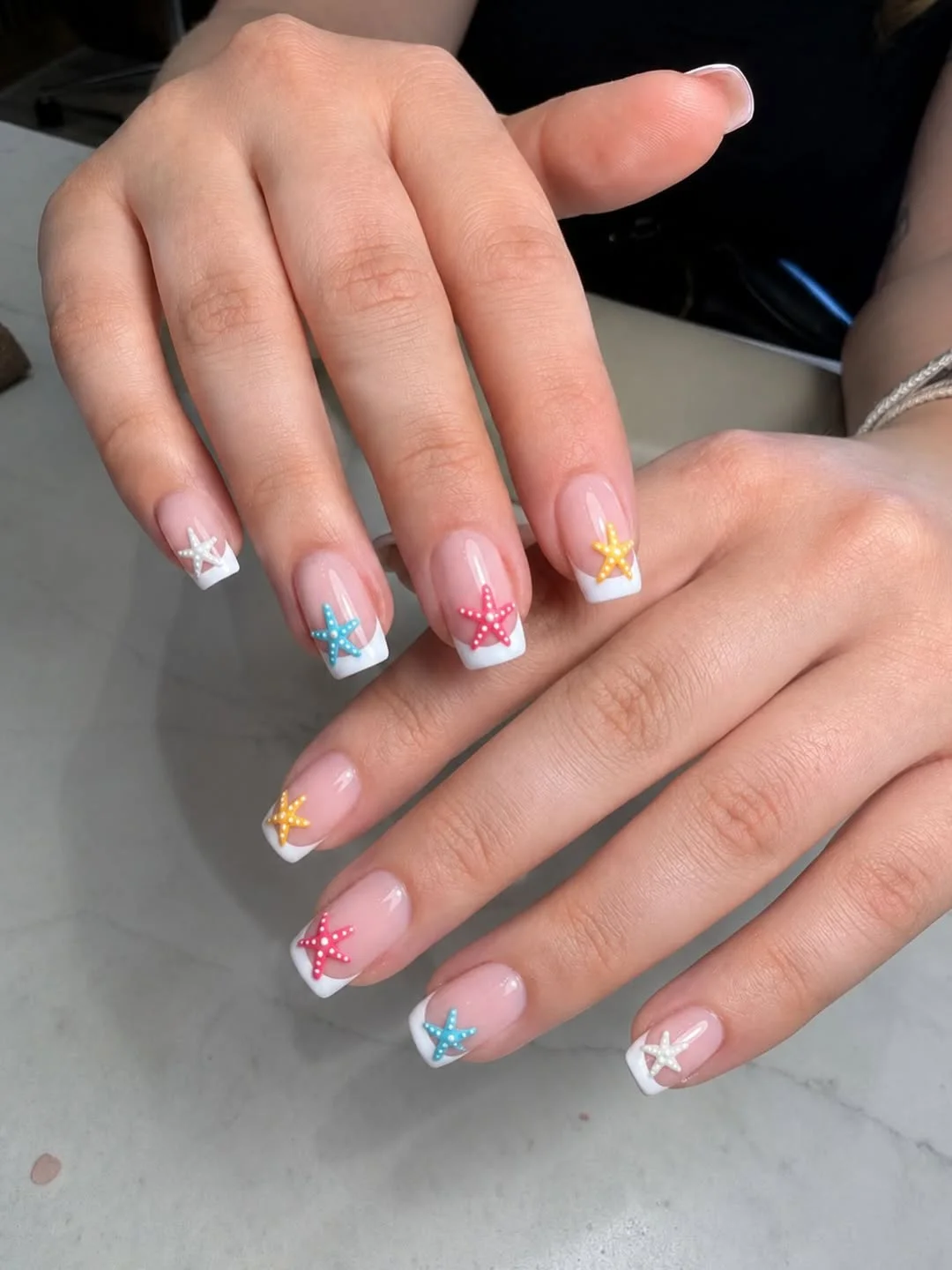 Summer French nails ideas 2026 Starfish French Tips That Feel Like a Beach Vacation