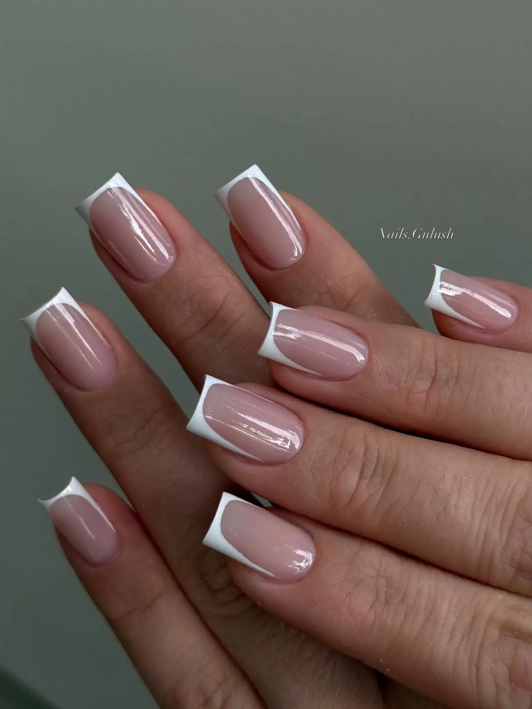 Summer French nails ideas 2026 Classic White French Tips With Sculpted Square Edges
