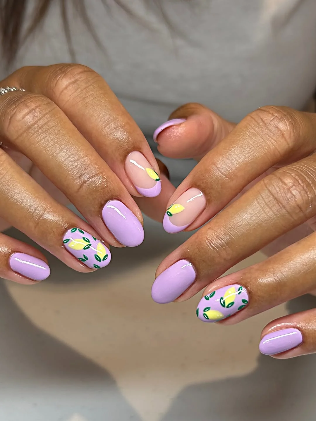 summer nail art 2026 Lavender Lemon Nails That Feel Fresh On The Hottest Days