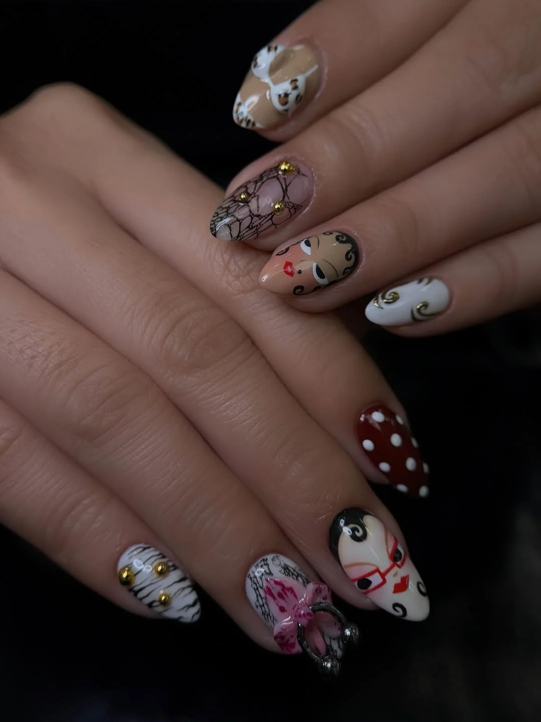 23 Summer nail art ideas 2026 Maximalist Art Girl Nails With Vintage Fashion Energy