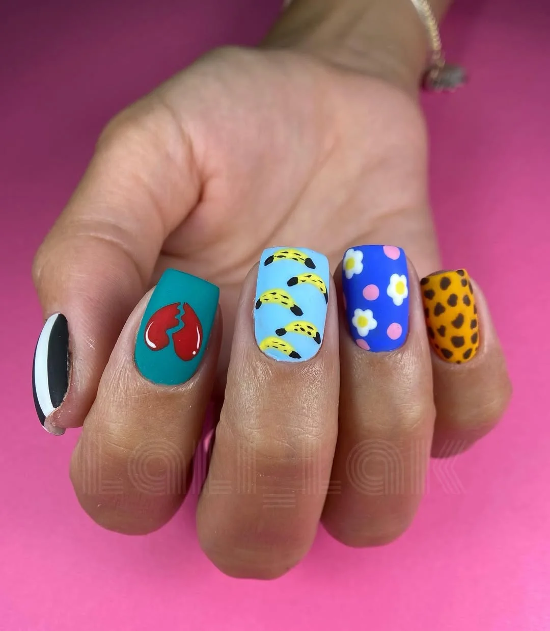 23 Summer nail art ideas 2026 Playful Pop Culture Nails With Maximum Color Energy