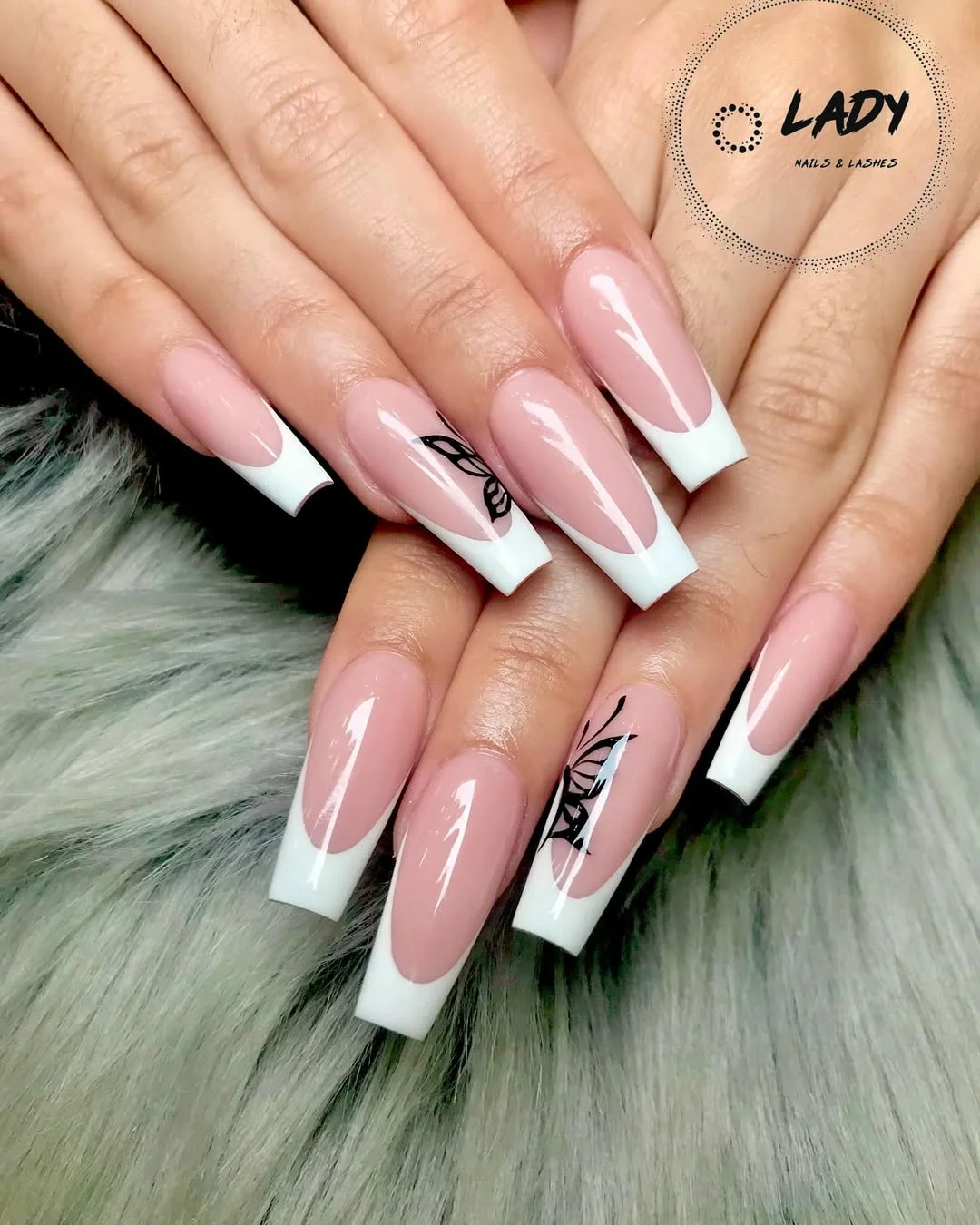 20 summer nails ballerina shape 2026 Classic French Elegance with Modern Botanical Details