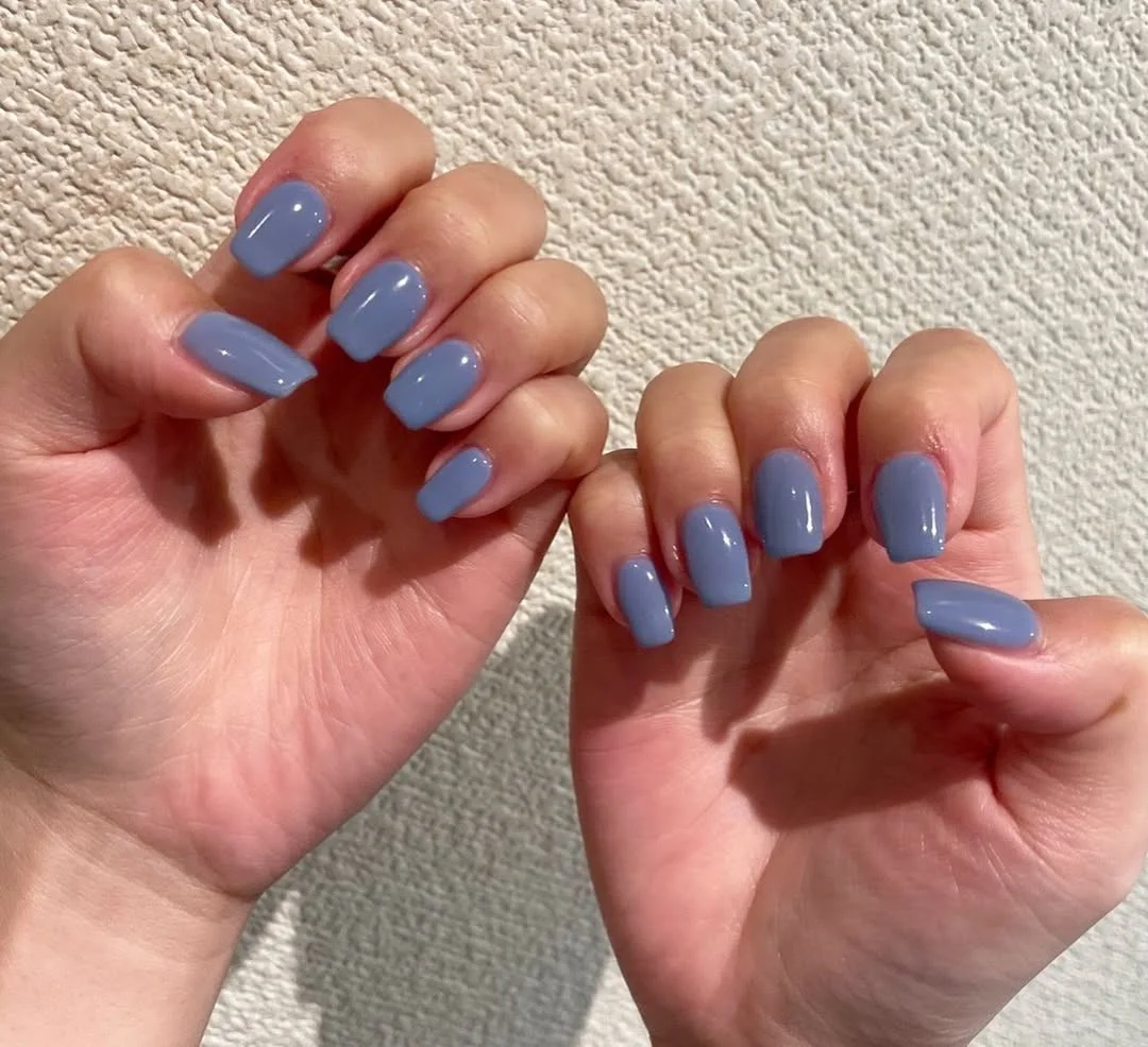23 summer nails one color 2026 Soft Periwinkle Blue for an Easy Everyday Look