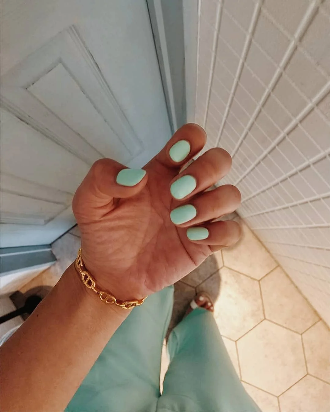 23 summer nails one color 2026 Mint Green Minimalism for a Clean Summer Refresh