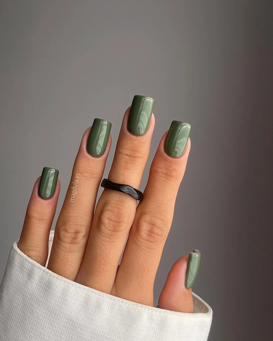 23 summer nails one color 2026 Muted Sage Green That Feels Surprisingly Elegant