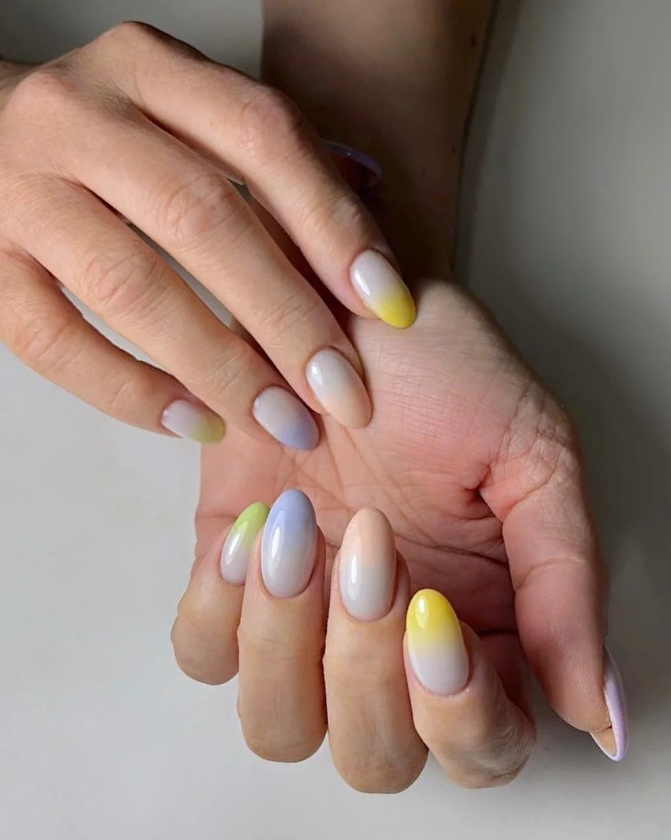 22 summer ombre nails 2026 pastel rainbow ombre for dreamy summer mornings