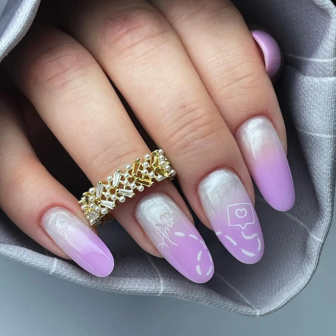 22 summer ombre nails 2026 lavender milk ombre with pearly details