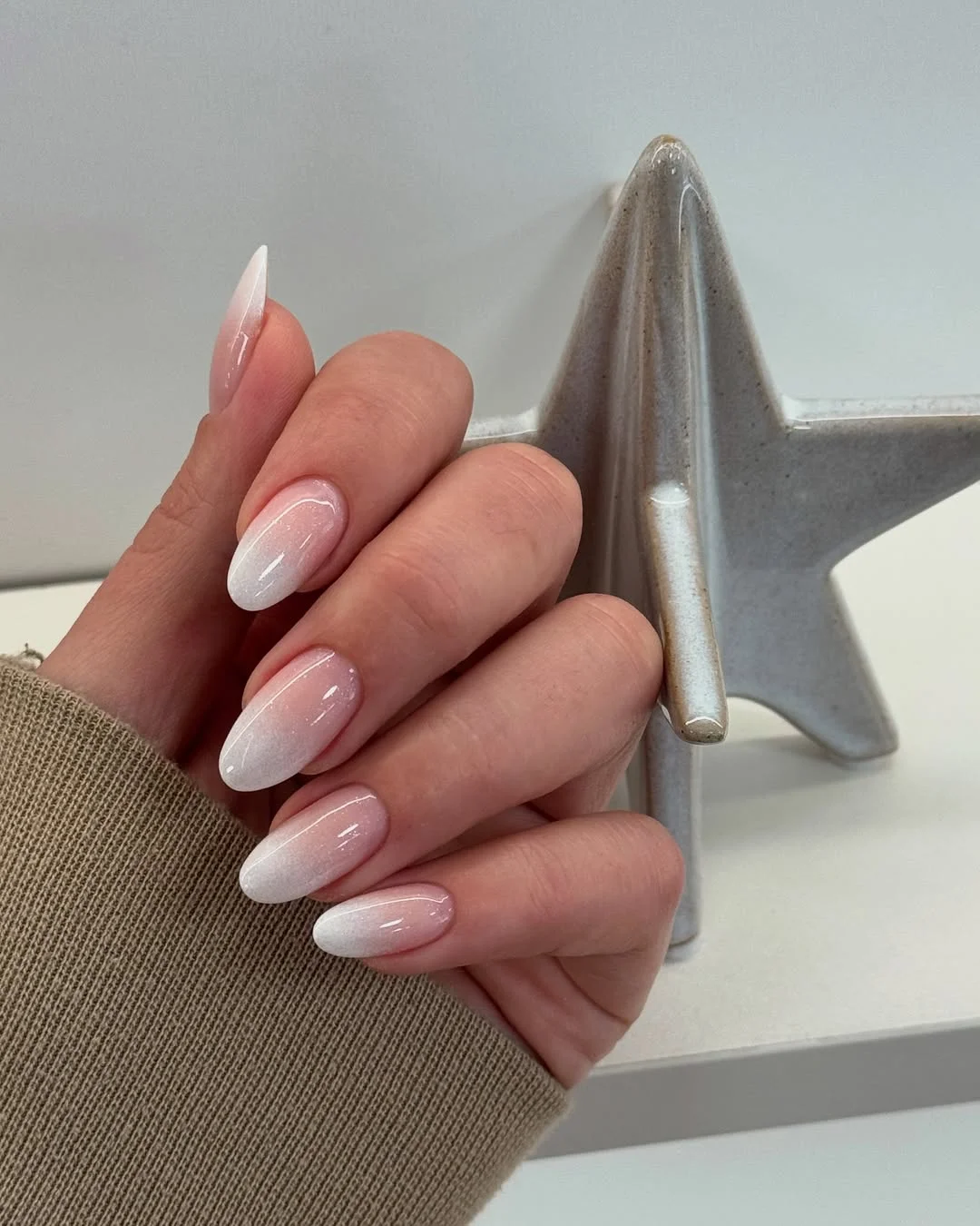 22 summer ombre nails 2026 glazed white ombre for clean girl summer