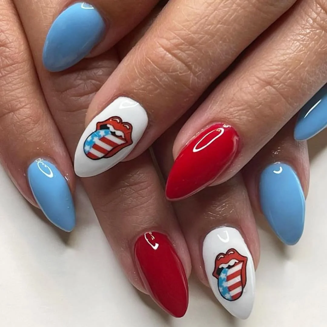 23 usa nails 2026 Retro Rock And Roll Americana Nails