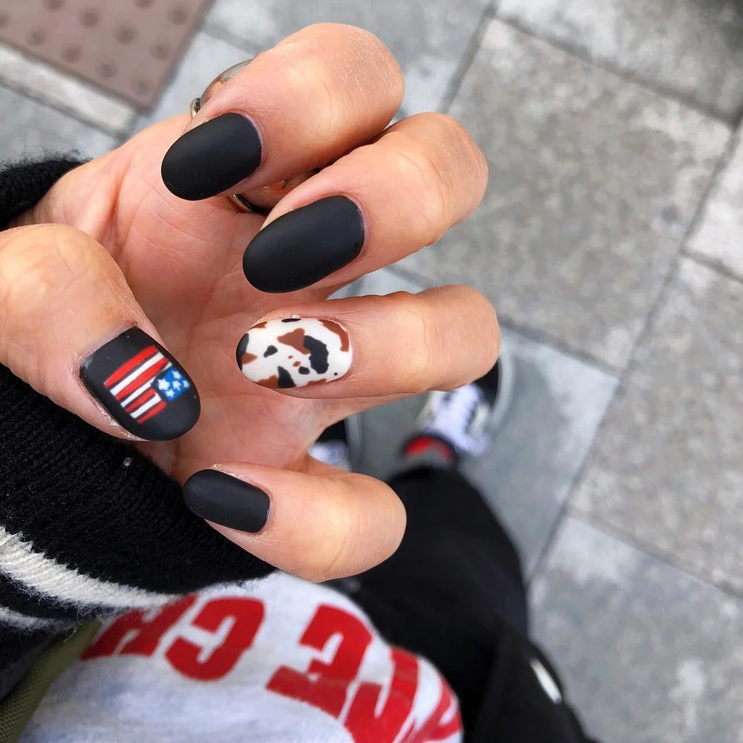 23 usa nails 2026 Matte Cowboy Americana Nails With Moody Western Energy