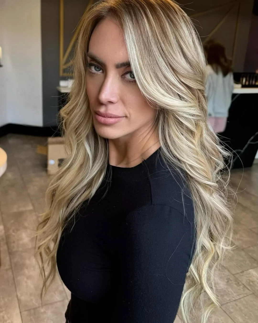 23 warm summer honey blonde hair color 2026 Cool Honey Blonde Glam Waves With Shadowed Roots