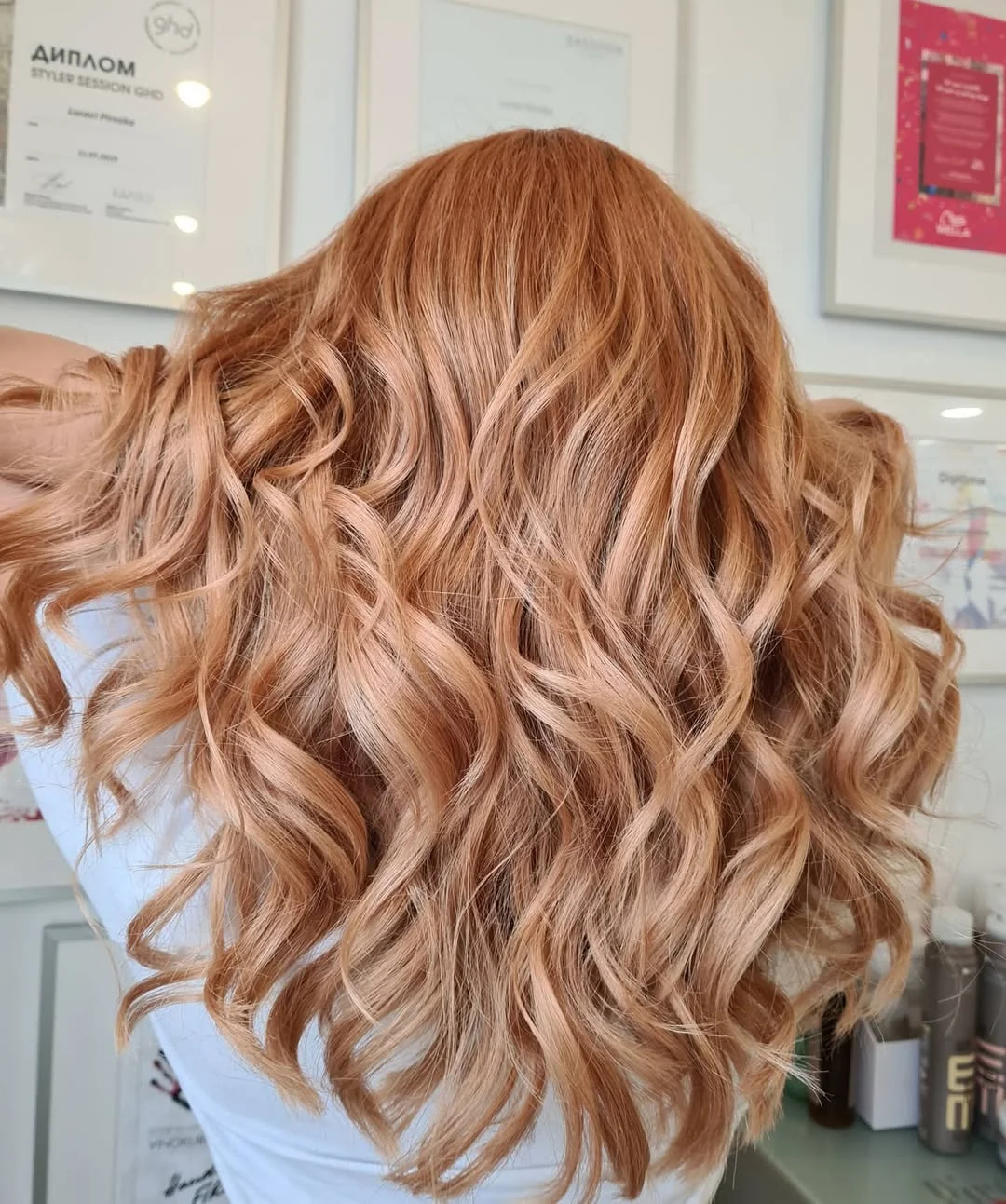 23 warm summer honey blonde hair color 2026 Toasted Apricot Honey Curls That Catch Every Bit of Sunlight