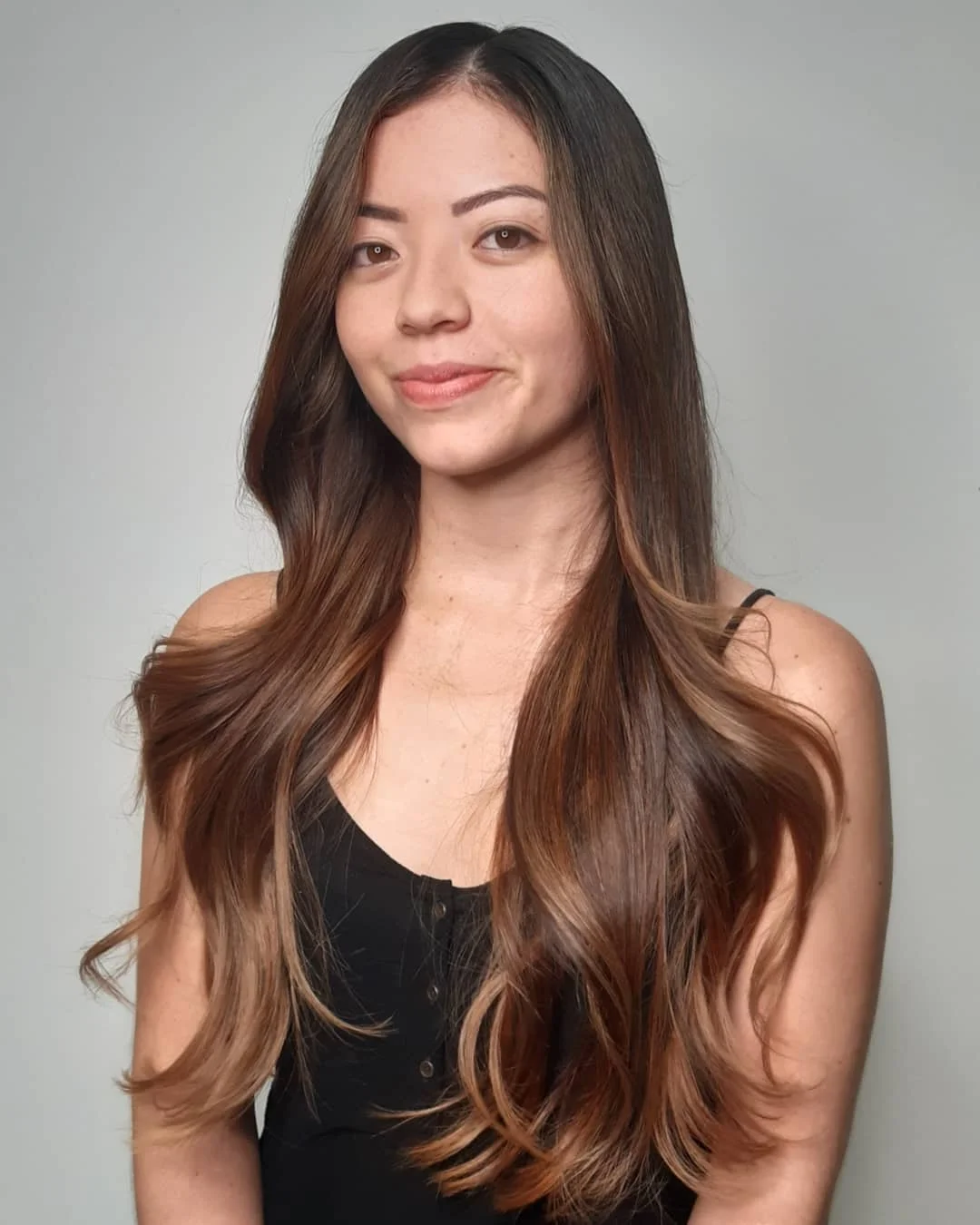 warm summer honey brown hair color 2026 Soft Honey Ombre With Seamless Brunette Melt