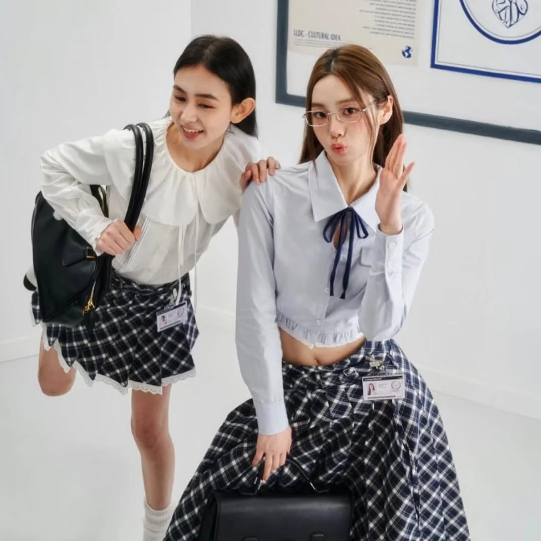 18 back to school outfits 2026 Plaid School Uniform with Modern Cute Details