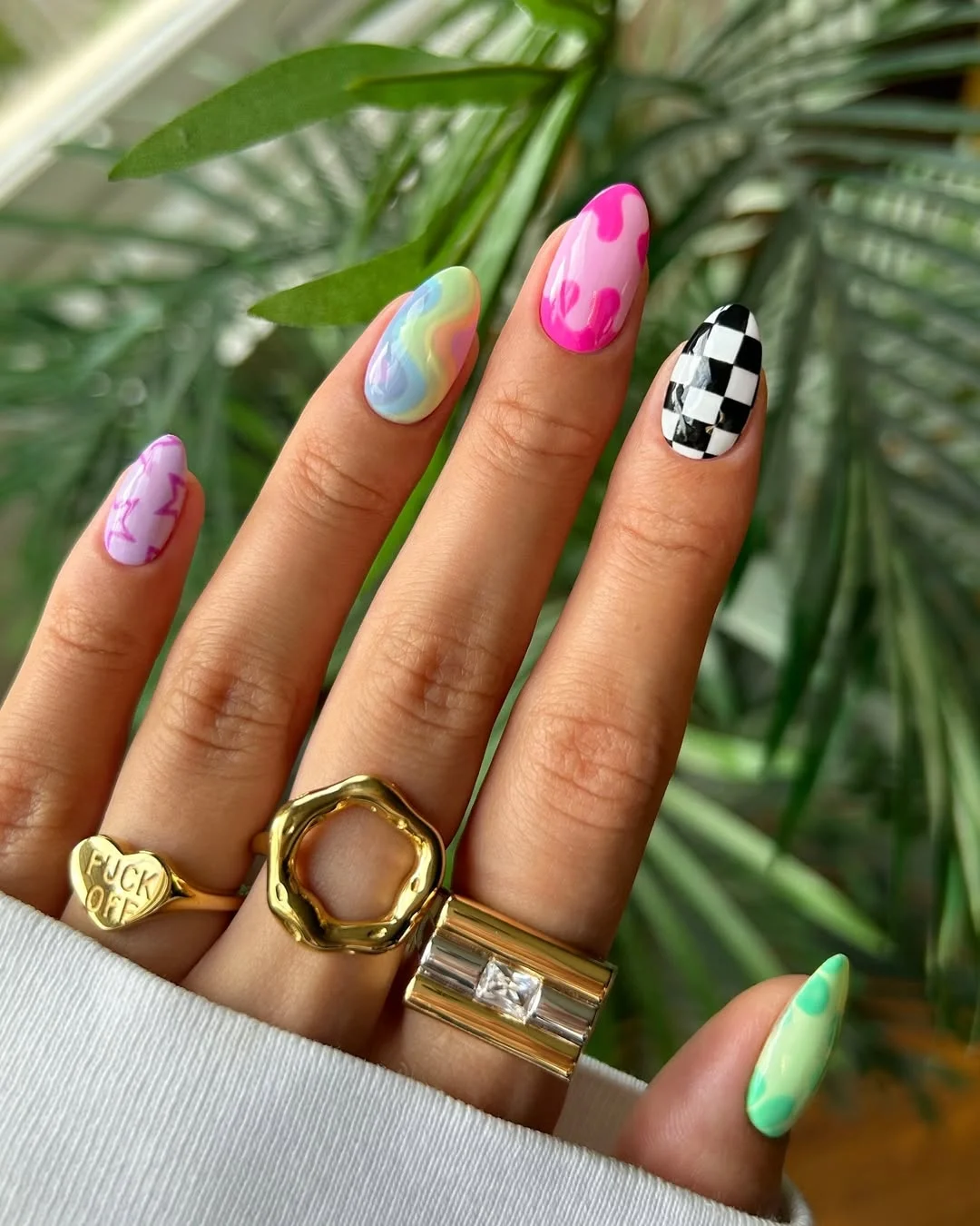 23 bright summer nails 2026 Mixed Pop Art Nails for the Ultimate Summer Mood Board