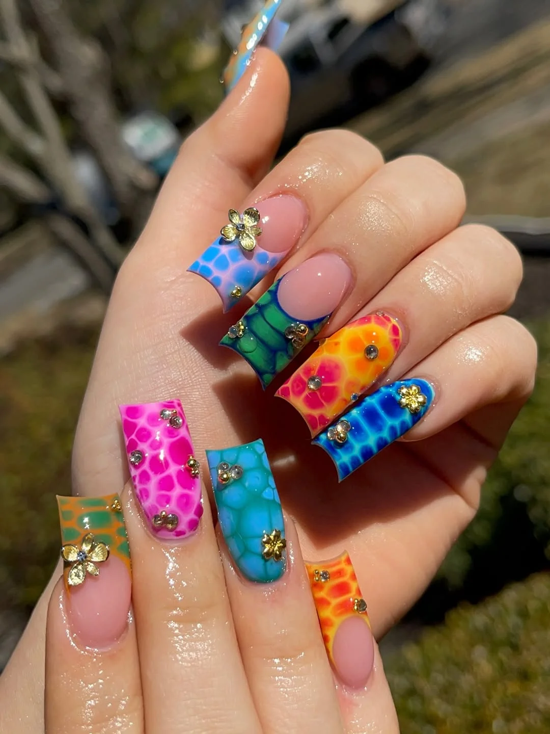 23 bright summer nails 2026 Jelly Poolside Nails With Bright Tropical Colors