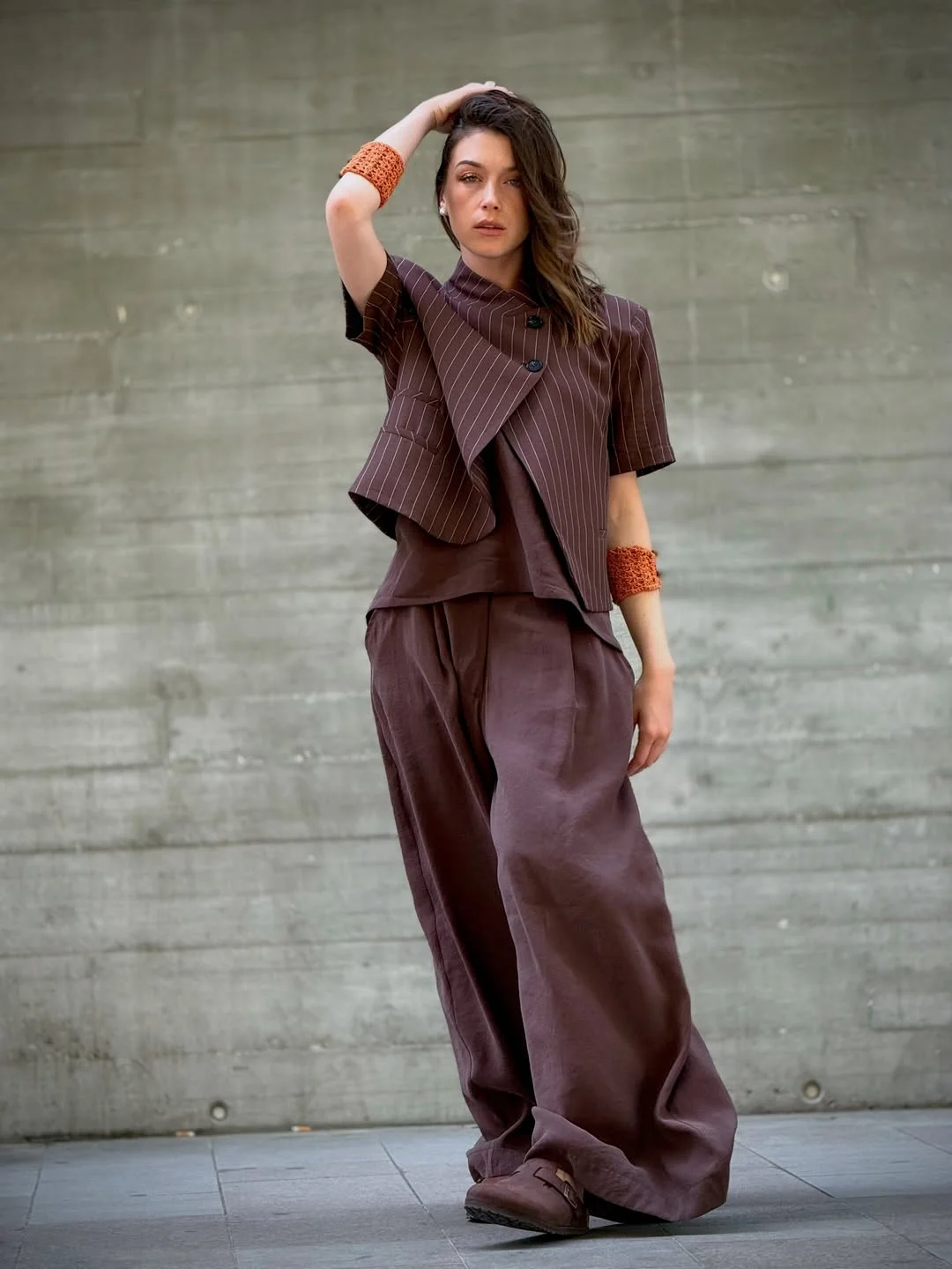 21 cute fall blazer outfits 2026 Dark Brown Relaxed Tailoring With Artistic Proportions
