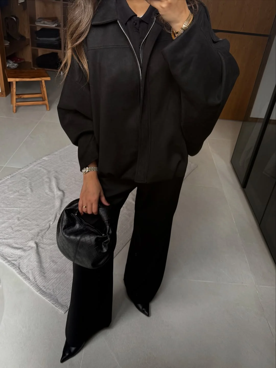 19 fall fashion trends for women 2026 Relaxed Black Leather and Wide-Leg Elegance