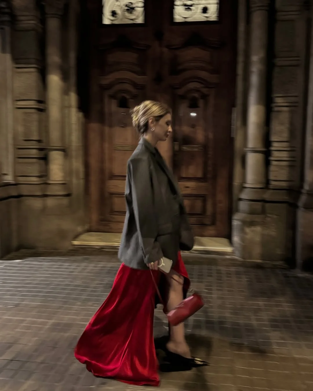 21 Fall outfits ideas 2026 Statement Red Satin for Dramatic Fall Evenings