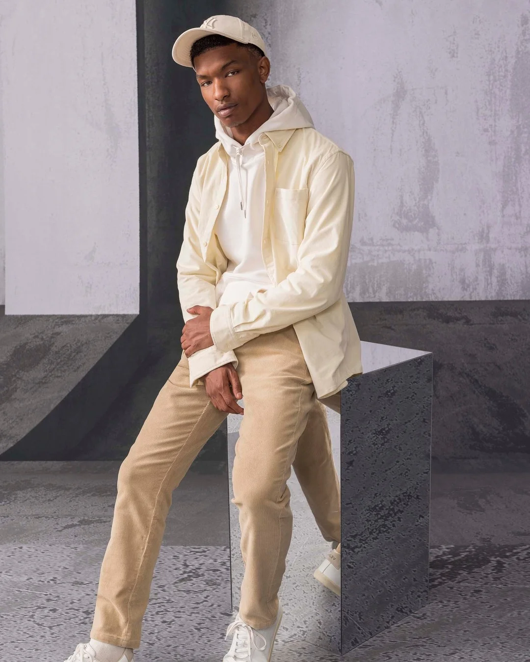 22 Fall outfits ideas for men 2026 Monochrome Cream Layers for a Clean Modern Look