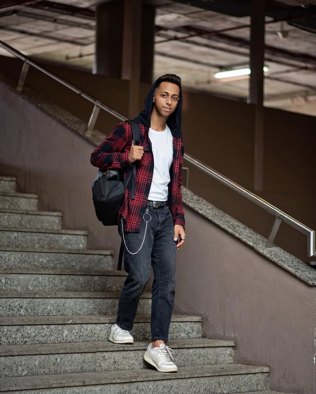 22 Fall outfits ideas for men 2026 Urban Plaid Layers With Youthful Energy