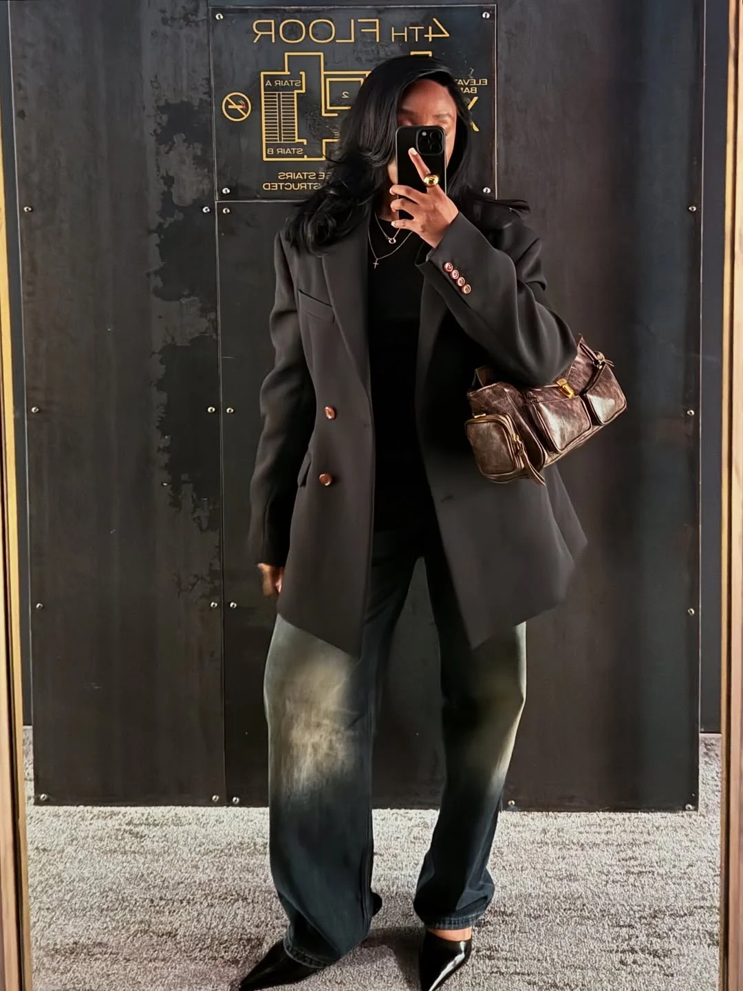 18 fall streetwear outfits NYC 2026 Dark Academia Tailoring With Oversized Denim