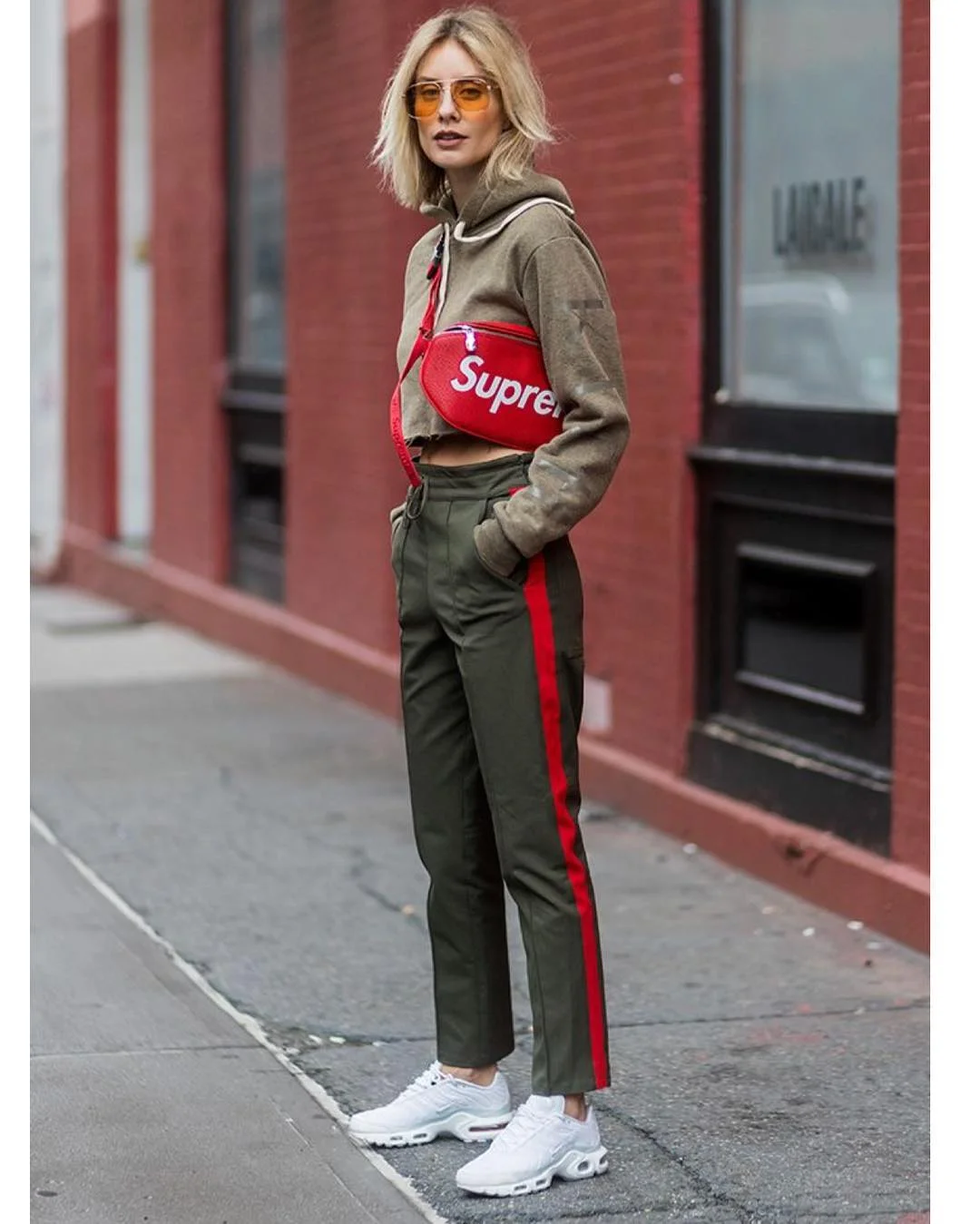 18 fall streetwear outfits NYC 2026 Sporty Streetwear With Athletic Red Accents