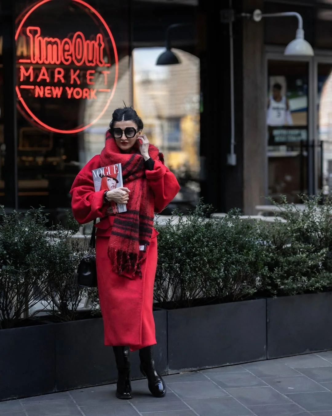 18 fall streetwear outfits NYC 2026 Bold Scarlet Monochrome For Maximum City Drama