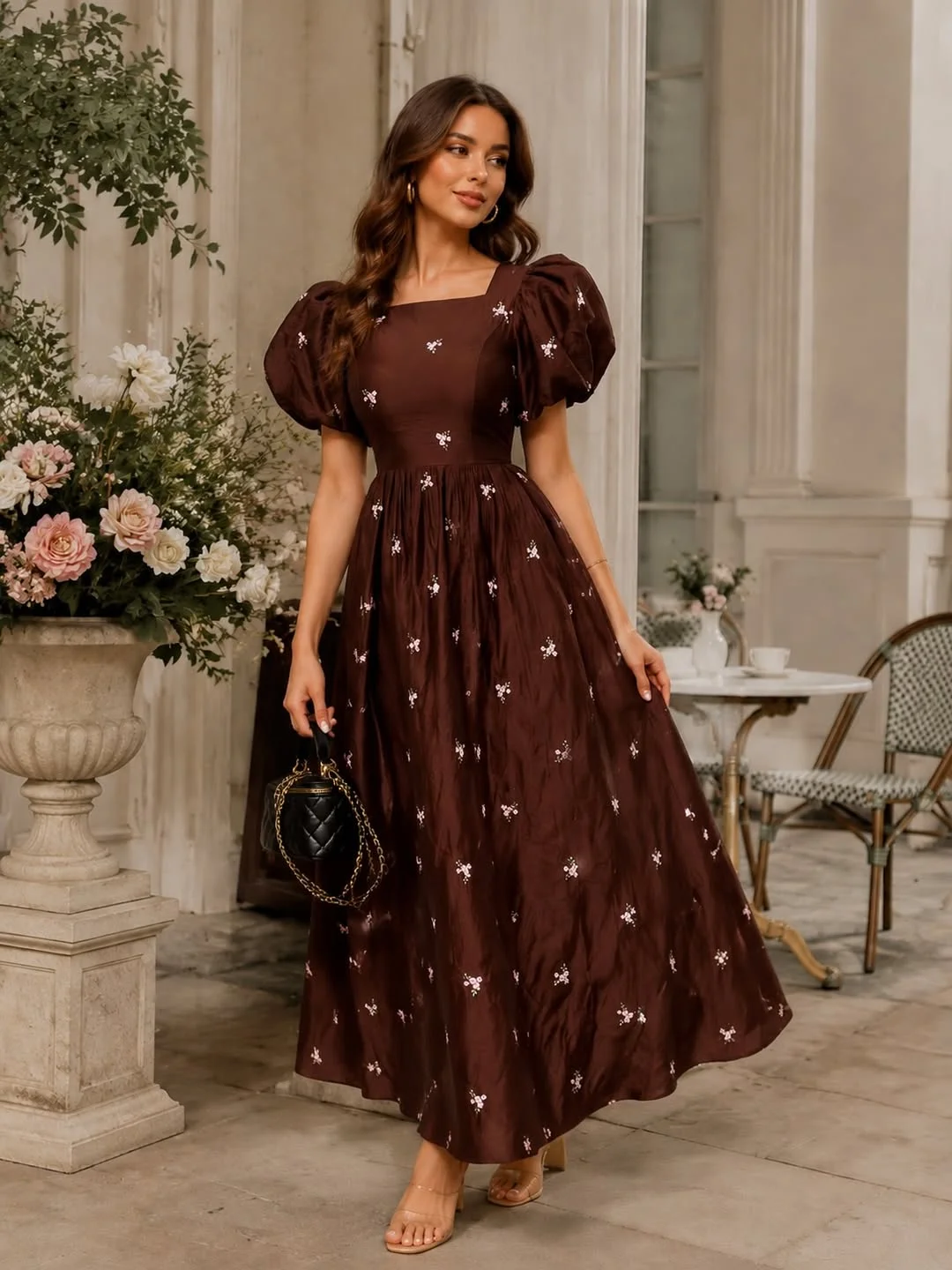 22 fall wedding guest dress 2026 Chocolate Brown Elegance for a Refined November Wedding
