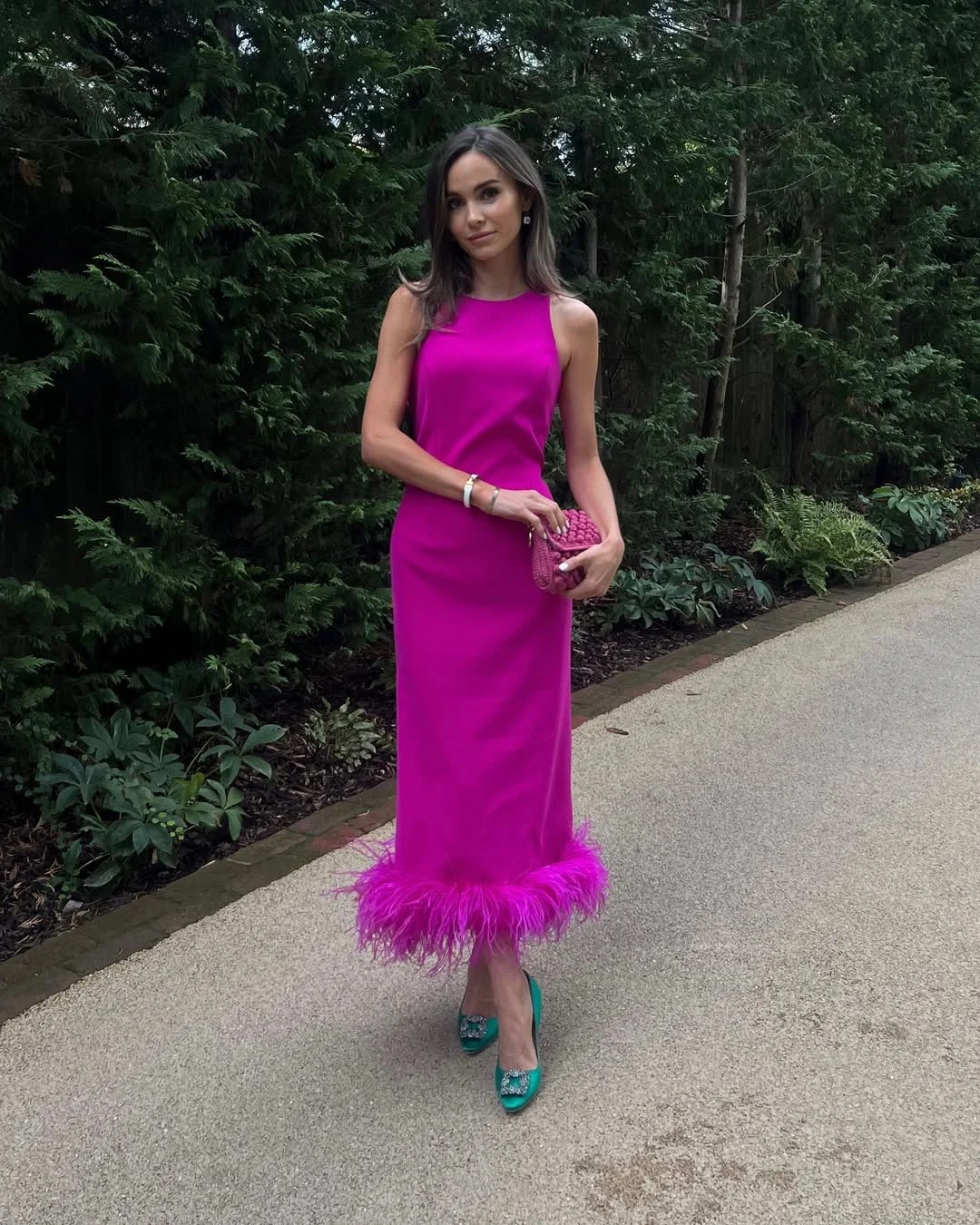 22 fall wedding guest dress 2026 Bold Fuchsia Glamour for a Statement Cocktail Reception