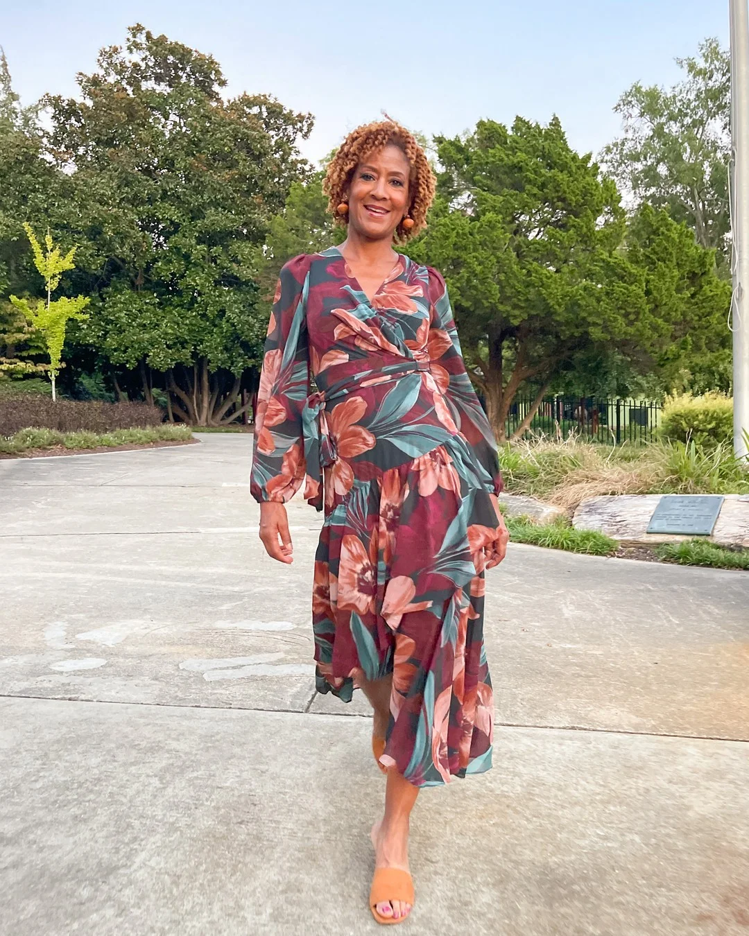 22 fall wedding guest dress 2026 Floral Long Sleeve Elegance for a November Garden Ceremony