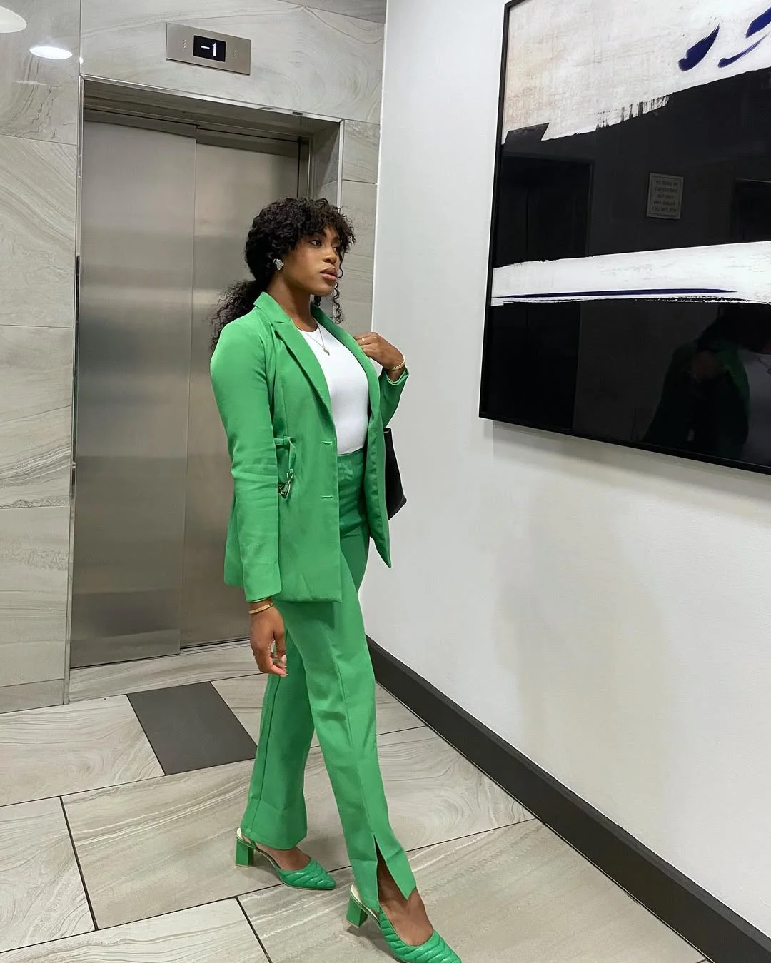 21 fall work outfits 2026 Fresh Green Tailoring That Reinvents Office Neutrals