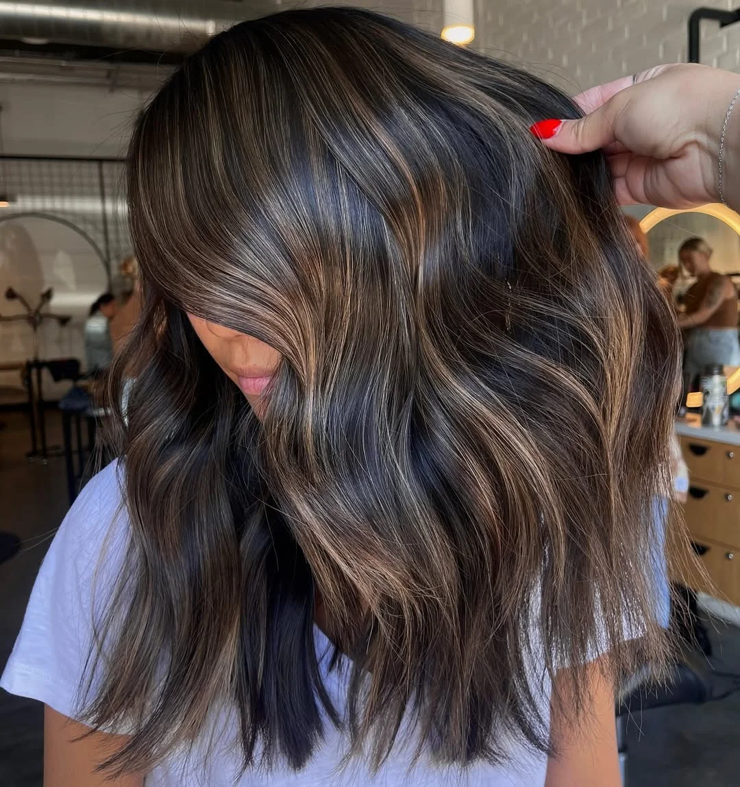 July Hair Colour Ideas 2026 Luxury Espresso Ribbons With Dimensional Shine