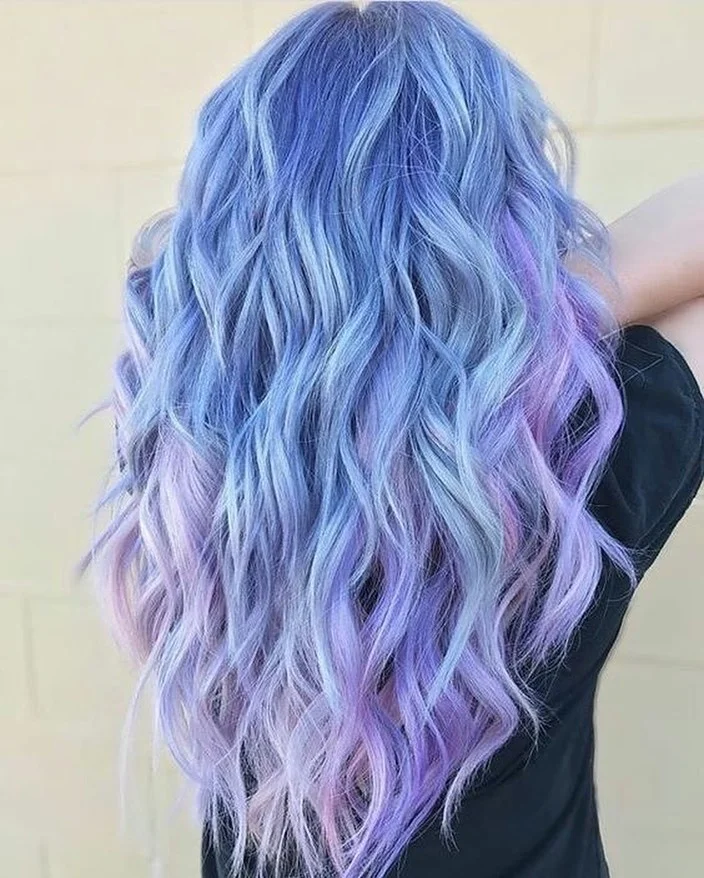 July Hair Colour Ideas 2026 Pastel Periwinkle Dream With Lavender Melt