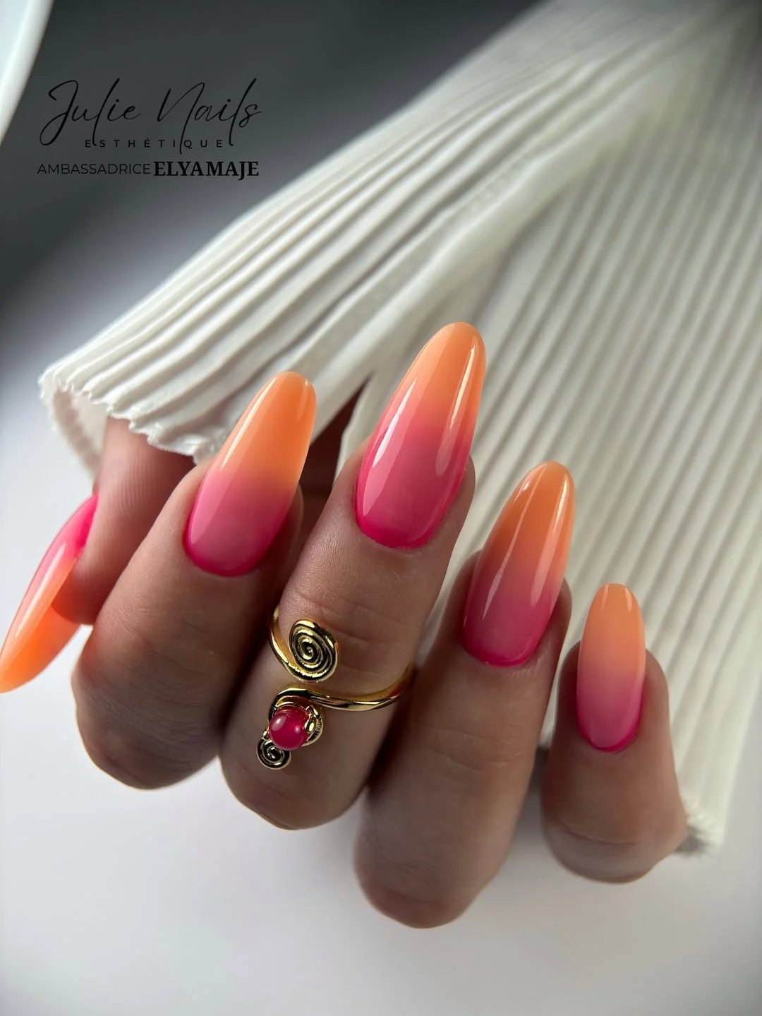 20 July Nail Colours Ideas 2026 Sunset Sorbet Ombre Nails