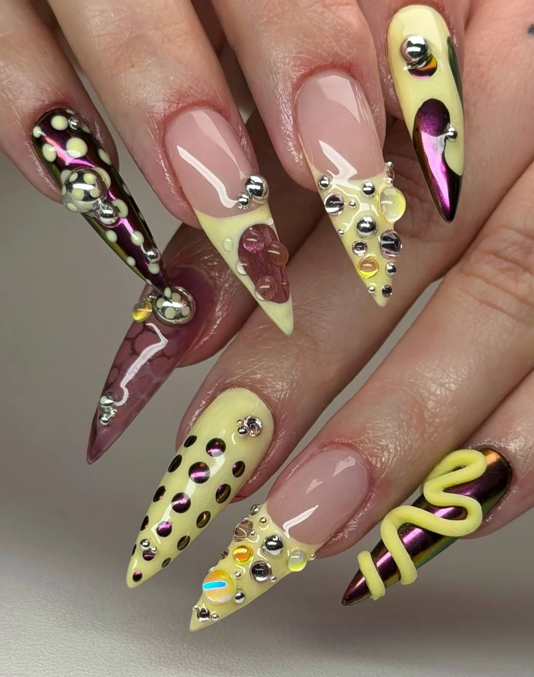 20 July Nail Colours Ideas 2026 Avant-Garde Citrus Chrome Art