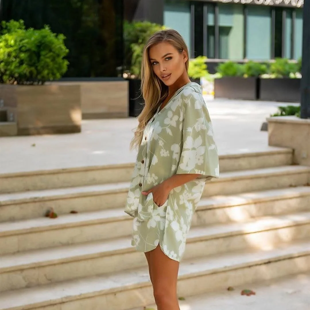 July Outfits Ideas 2026 Sage Green Matching Set for Relaxed Summer Mornings